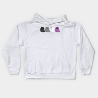 Asexual Pride Ghosts Kids Hoodie